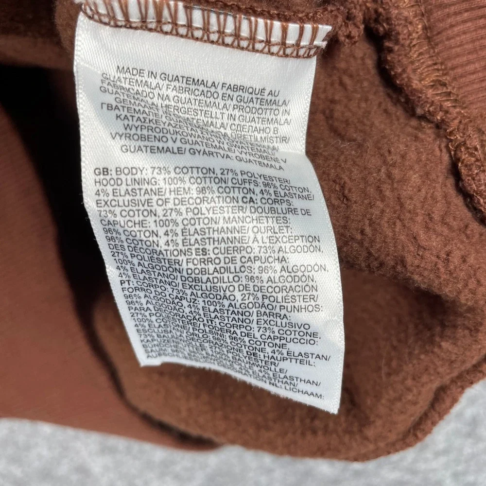 The North Face Hoodie Mens S Brown Grizzly Bear Half Dome Pullover Sweatshirt